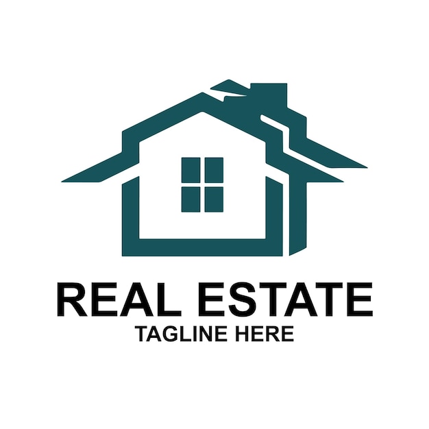 a real estate logo with a house