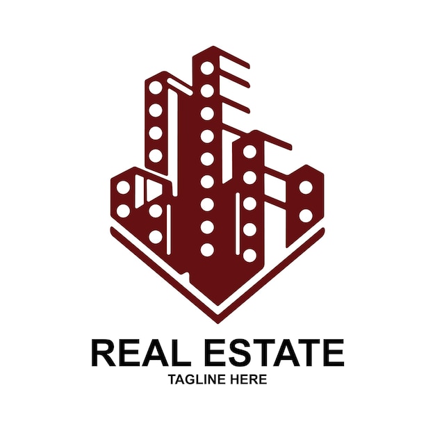 a real estate logo with a house