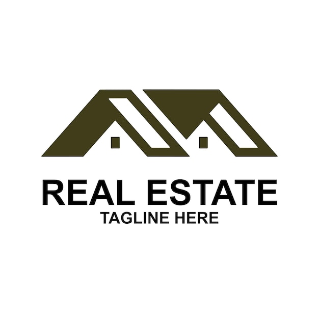 a real estate logo with a house