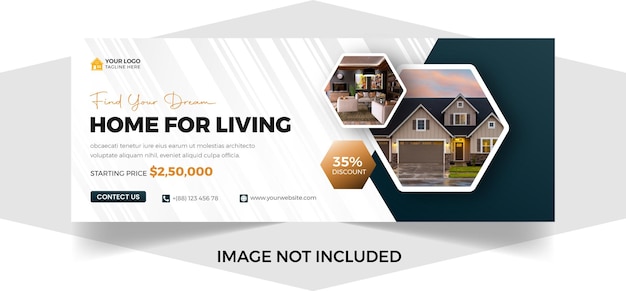 real estate luxury home for sale social media cover or square banner template