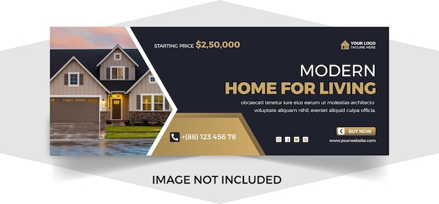 real estate luxury home for sale social media cover or square banner template