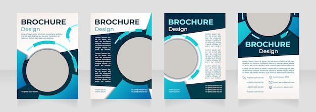 Progettazione di brochure vuota di marketing immobiliare. modello impostato con copia spazio per il testo. raccolta di report aziendali predefiniti. 4 pagine di carta modificabili. font montserrat bold, medium, regular utilizzati