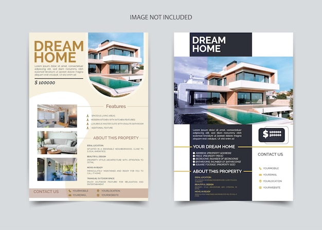 Real estate marketing flyer template