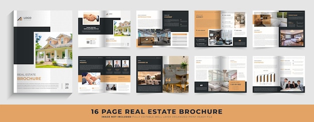 Real Estate minimalist multipage brochure template design