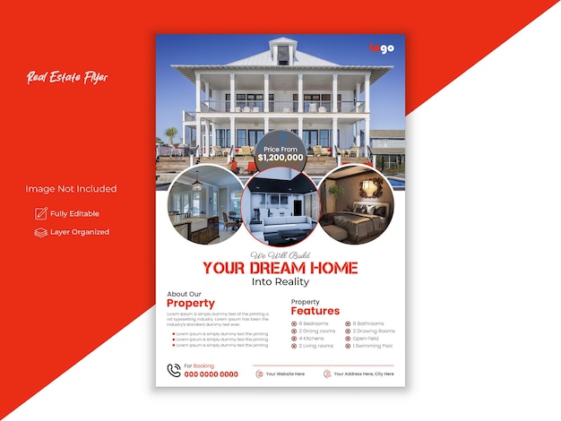 Vector real estate modern business commercial flyer