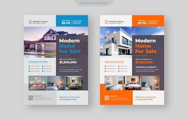 Real estate modern business flyer template