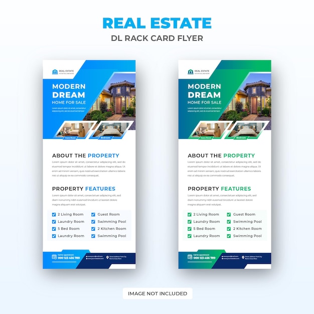 Real Estate Modern Home Dl Rack Card Flyer Ontwerpsjabloon