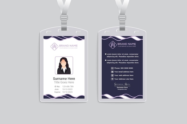 Real estate modern home sale id card design