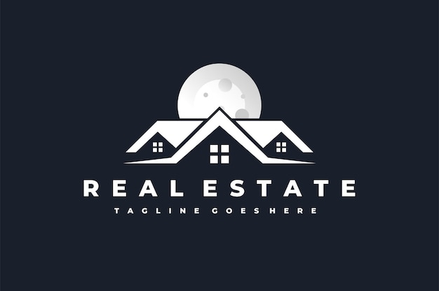 Real estate moon logo