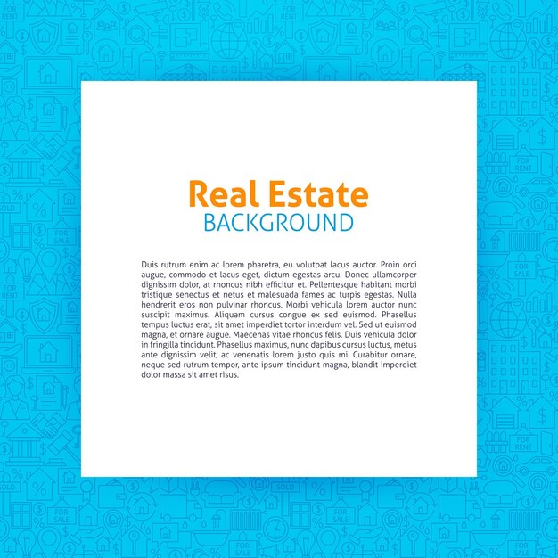 Real estate paper template. vector illustration of paper over house and building outline design.