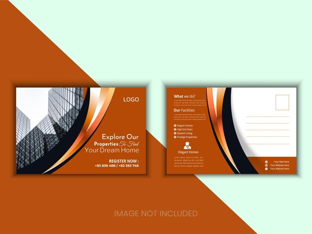 real estate postcard design template