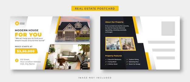 Real estate postcard template