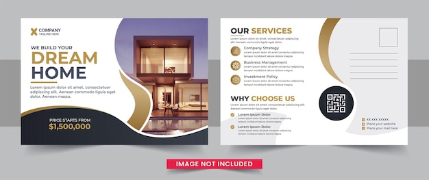 Real estate postcard template