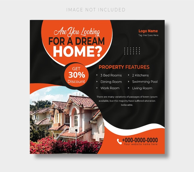 Vector real estate poster design