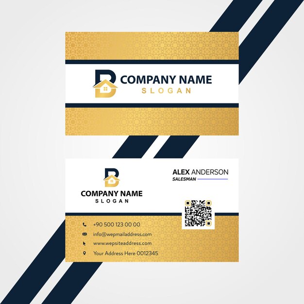 Real estate premium luxury business card design 1