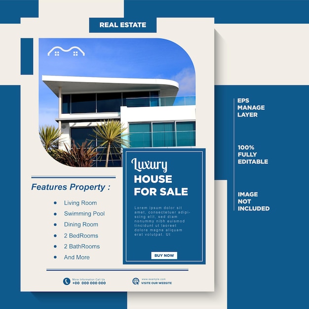 Real estate printable flayers template minimalism