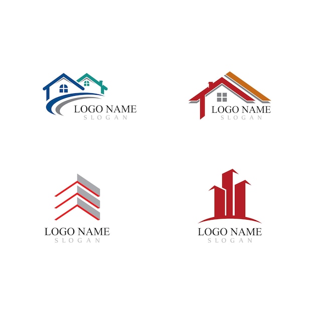 Дизайн логотипа недвижимости и строительства для корпоративного знака "Вектор"