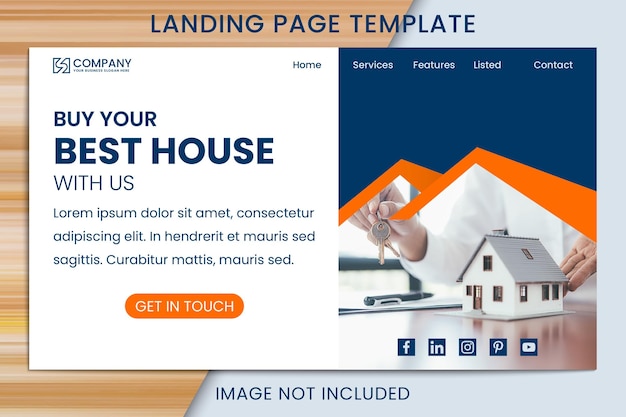 Real estate property and home company landing page template