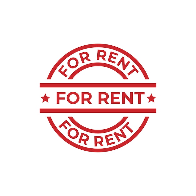 Vector real estate property for rent sign logo design