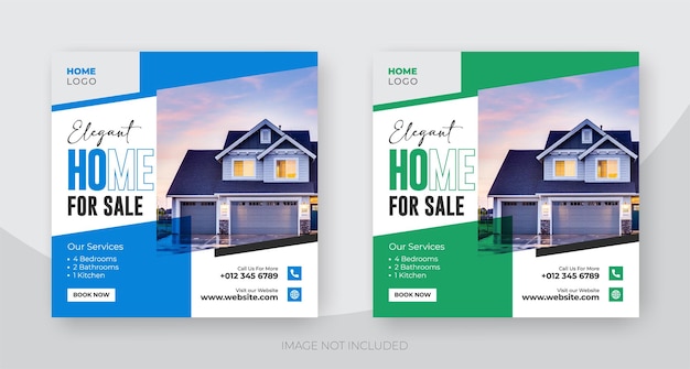 Real estate property social media post template