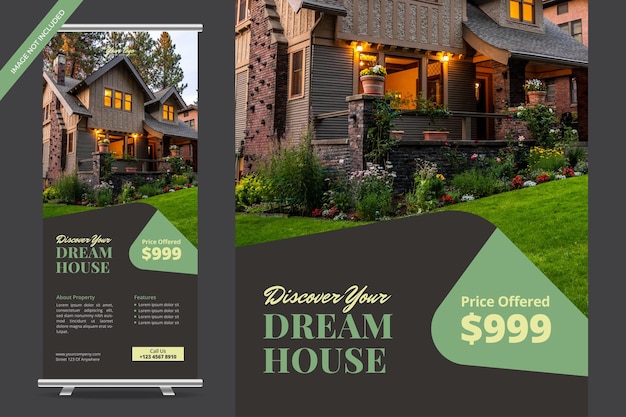 Real estate roll up banner design