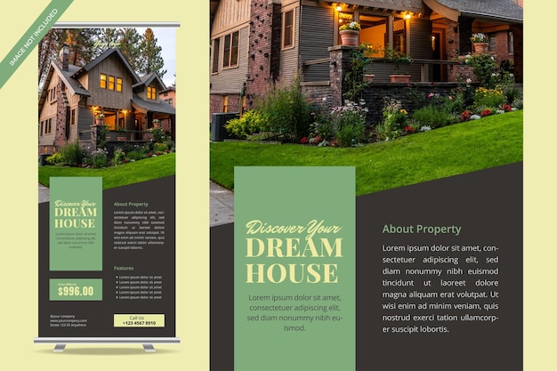 Real Estate Roll Up Banner Design