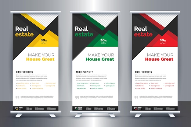 Real estate  roll up banner design