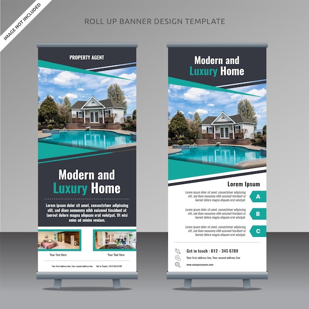 Real estate roll up banner Template , organized layer