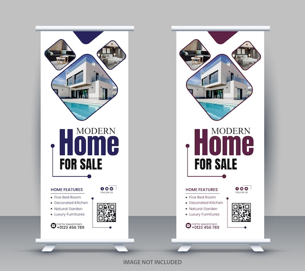 Real estate roll up banner template