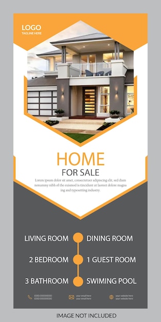 Real Estate Rollup Banner Template A flyer for a living room