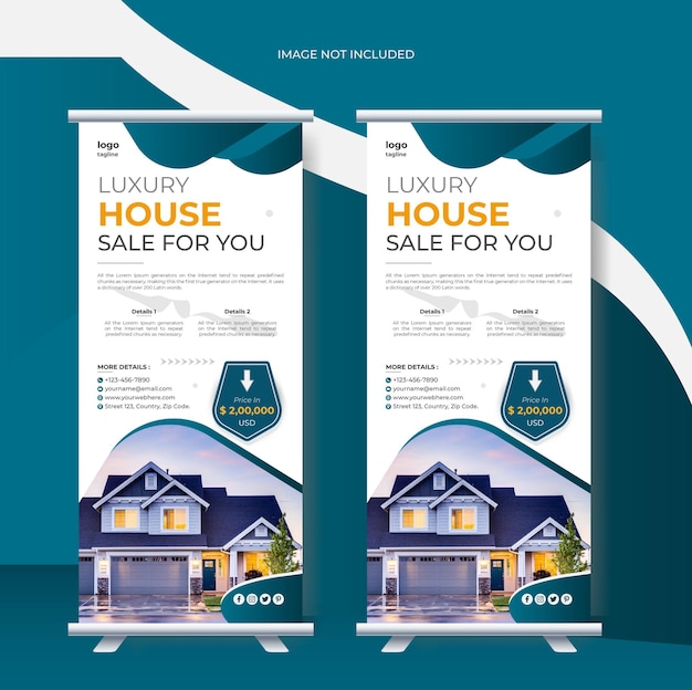 real estate rollup banners outdoor banner x banner template design