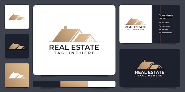 Real estate roof apartment logo for business