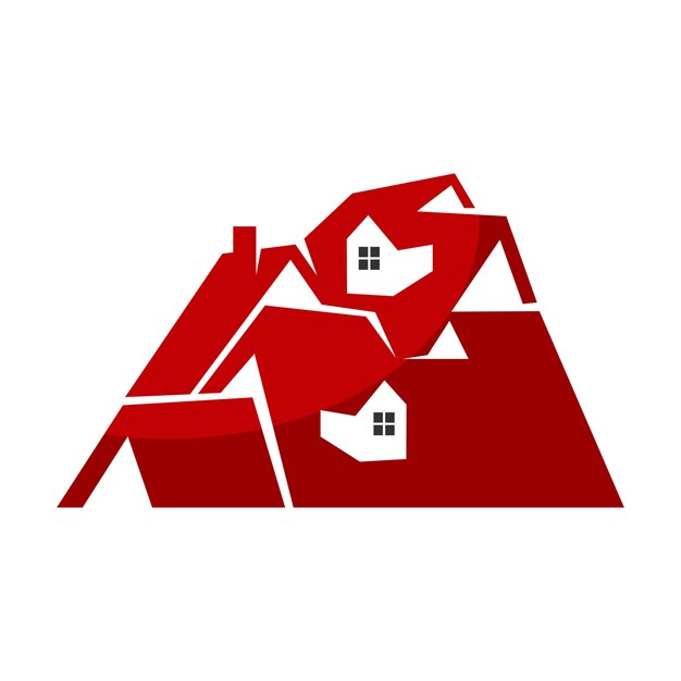 Logo della casa sul tetto immobiliare