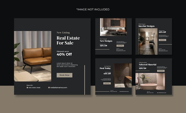 Real estate for sale social media post template