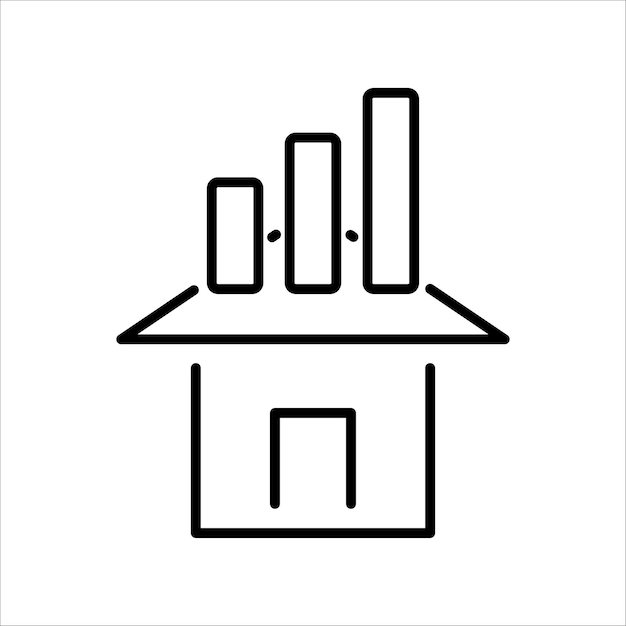 Set di icone web immobiliari in stile lineare icone immobiliari per web e app mobili acquisto e vendita