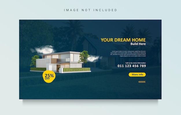 Vector real estate social media banner template