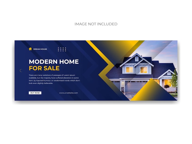 Vector real estate social media cover design