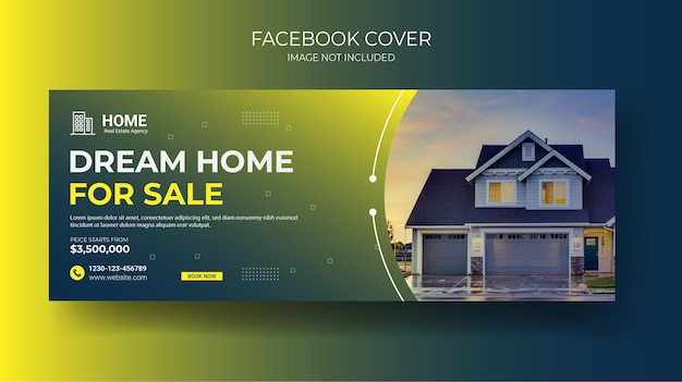 Real estate social media cover post banner template