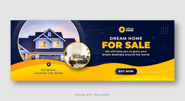 Real estate social media cover web banner template