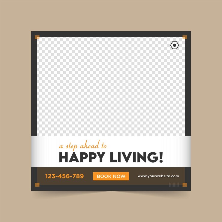 Vector real estate social media, house property instagram post banner template