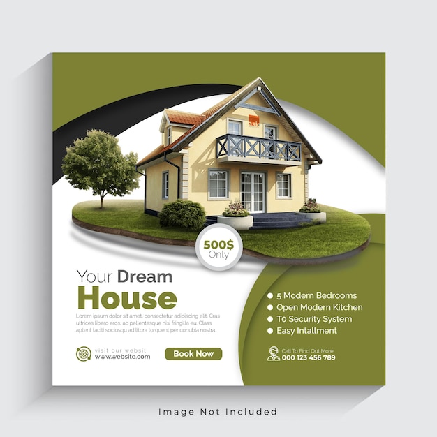 Real Estate Social Media Inastagram Post Template