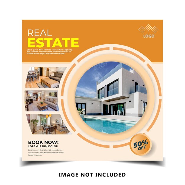 Vector real estate social media or instagram post template