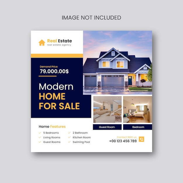 real estate social media or instagram post template