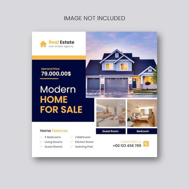 Real estate social media or instagram post template