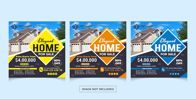 Real estate social media post design template