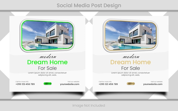 Real estate social media post design