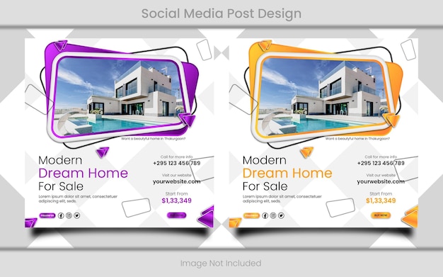 Real estate social media post design