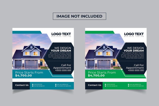 Real estate social media post design