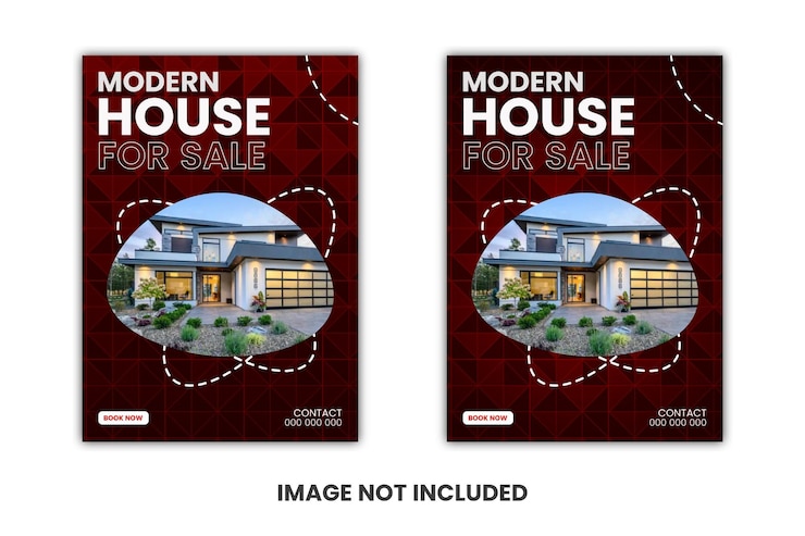 वेक्टर real estate social media post house promotion banner template