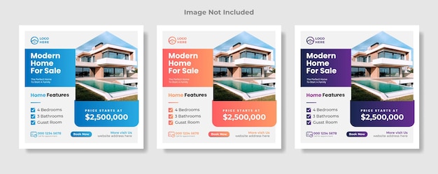 Real estate social media post or square web banner